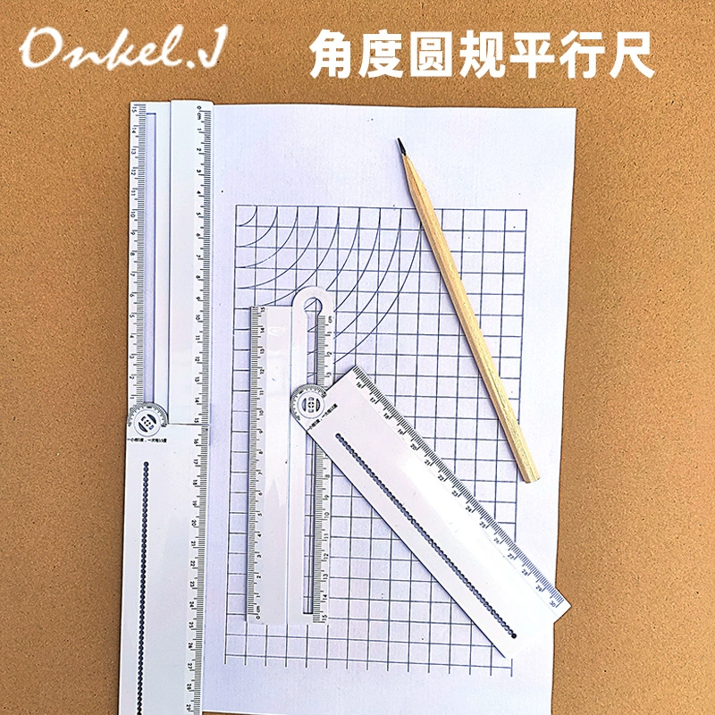 Многофункциональная линейка может заменить линейку, угловую линейку, компасы, нарисовать толщину и размер шрифта измерения параллельной линии дуги.
