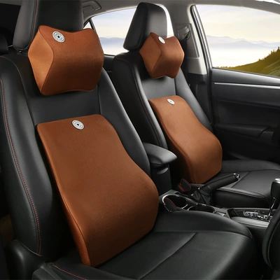 Pillow Neck Pillow Car Lumbar | Headrest - brown-headrest