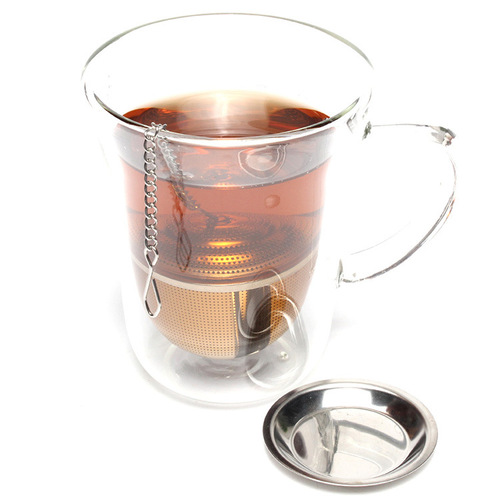Simple corrosion bucket tea spoon set 304 stainless steel tea ball tea drain tea filter Weibao three-piece set