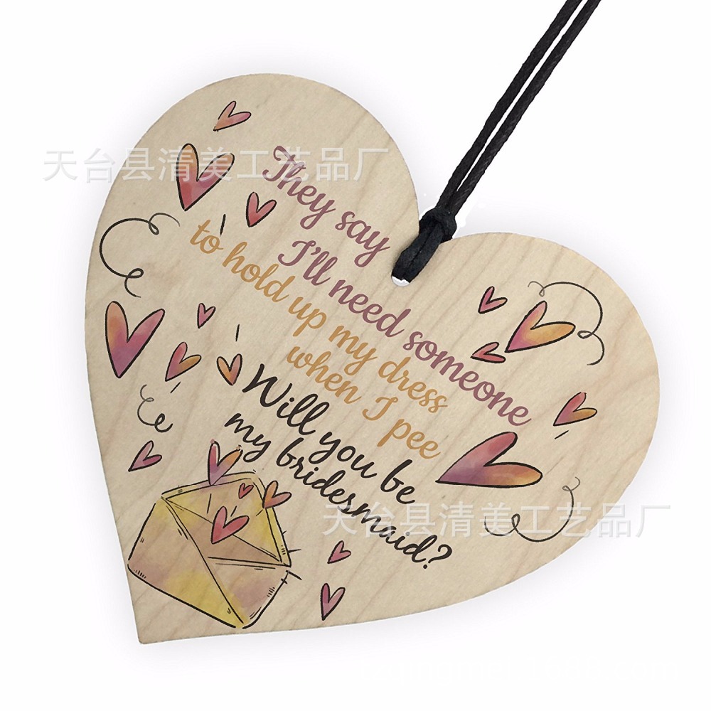 40 estilos nuevo 100mm amor madera chip colgante 1 Pack