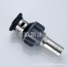 不锈钢下水免打胶下水器面盆洗脸盆落水器拉丝翻板带溢水孔