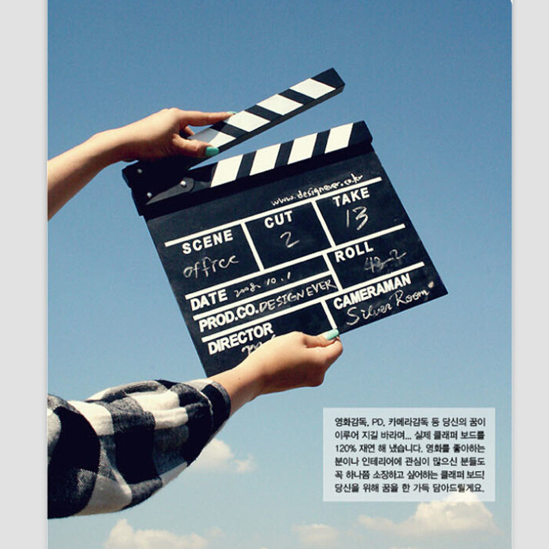 Wooden director board Venue board film flapping board photography props ornaments in Chinese and English