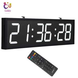 Super bright large size remote control time calibration digital wall clock clock factory gym