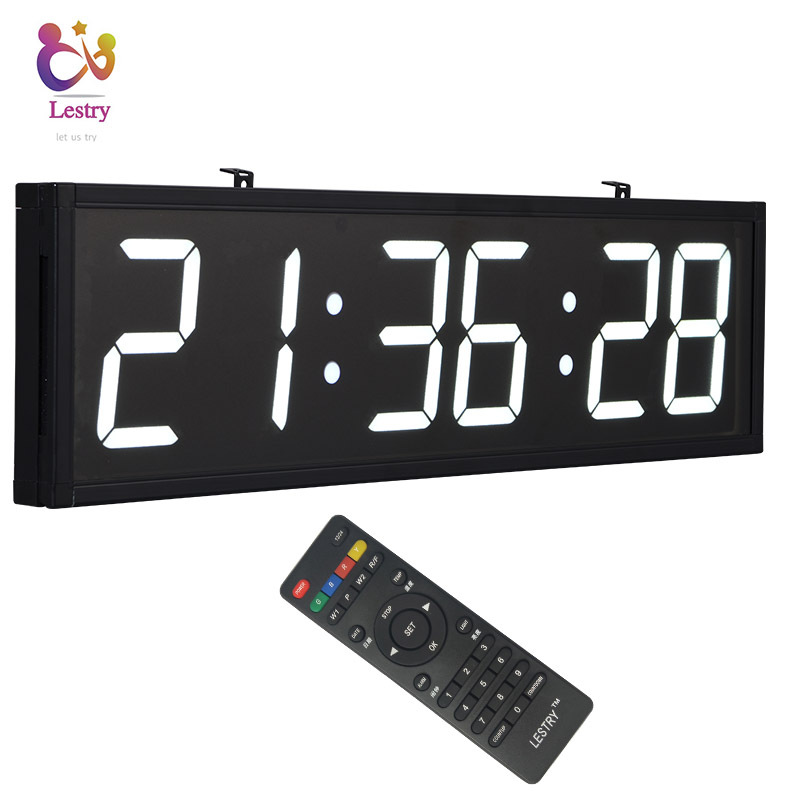 LESTRY large size digital wall clock clock with positive timing countdown remote control operation Factory gym