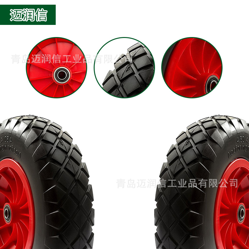 厂家供应  16×4.00-8大方块PU  烧烤车小吃餐车轮工具车万向轮