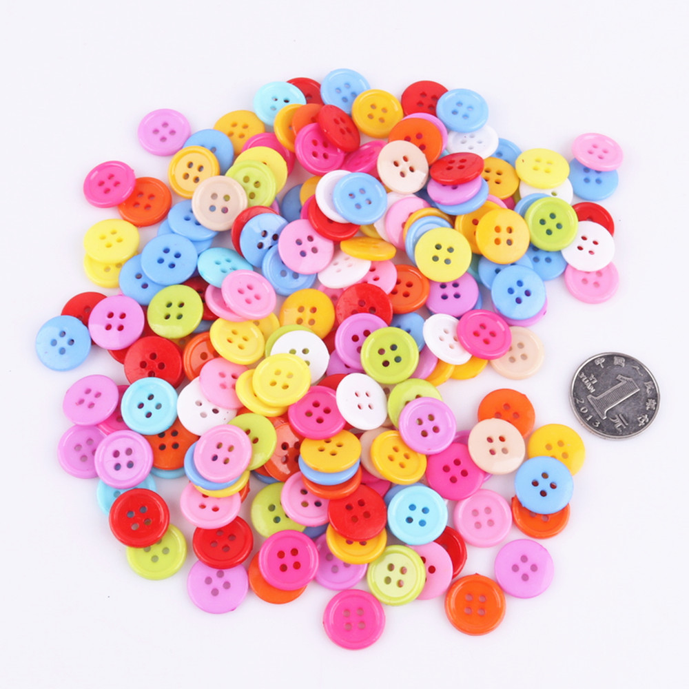 1 botón de color pintura hecha a mano material de bricolaje Paquete de color caramelo ropa redonda para niños botón material de Arte de jardín de infantes