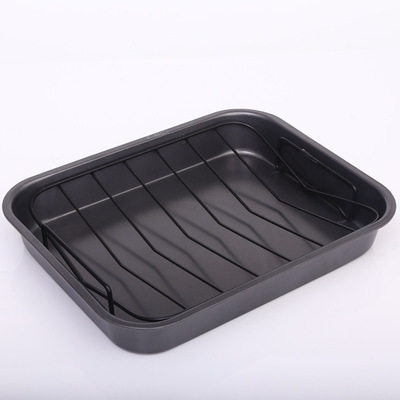 不粘长方形加深烤盘带网架蛋糕卷饼蛋糕模面包烤盘烘焙工具定 制