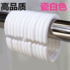 Plastic C-shaped hooks wholesale bathroom shower curtain rings curtain hooks loop bed curtain rings factory supply