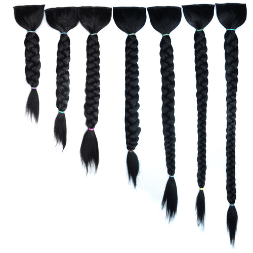 Gothic wig three-strand braid fuzzy braid, studio photo shoot long hair wig with big braids