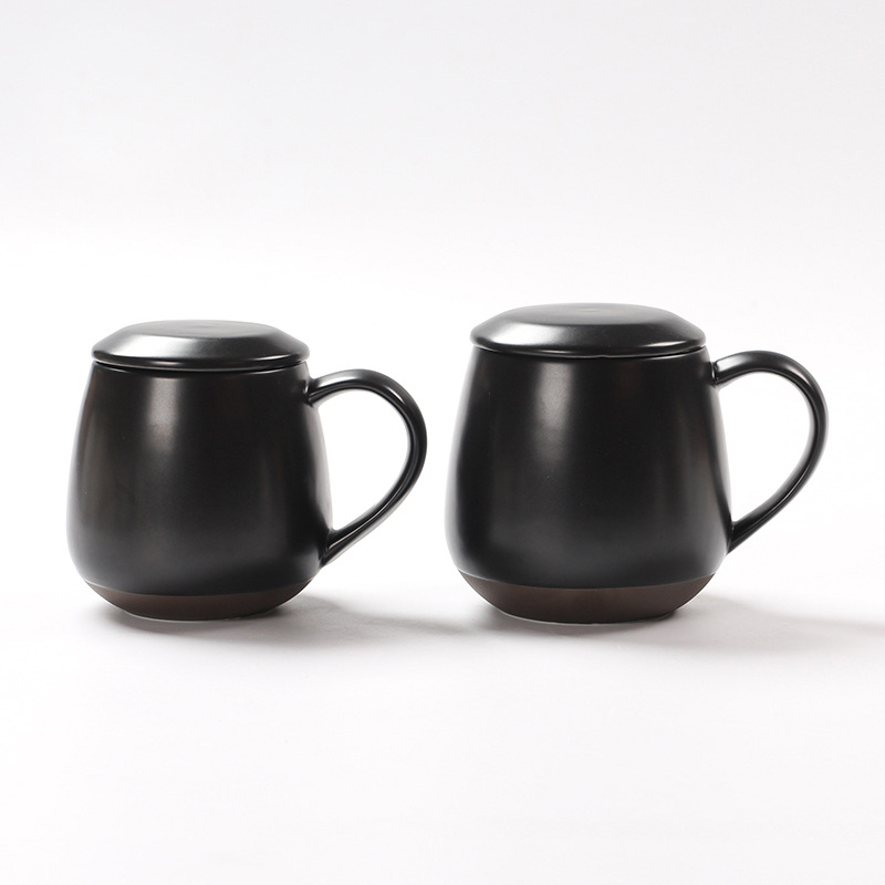 Tazas negras originales grandes tazas de café tazas de cerámica tazas con tazas de agua tazas personales LOGO tallado