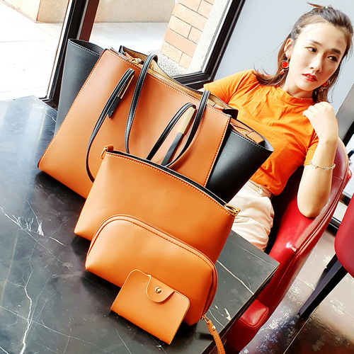 Medini 2024 new fashion simple mother-in-law bag four-piece set crossbody shoulder handheld tote bag wholesale and delivery