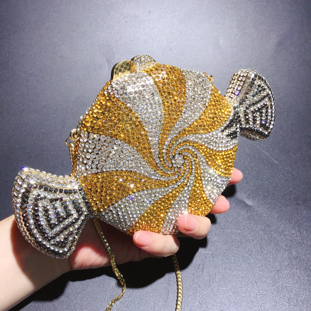 Candy Clutch Bag Candy Cross-Border Diamond Fiesta Bolsa de banquete Bolsa de mujer