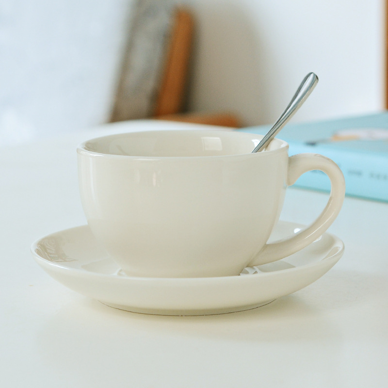 Tazas de café originales, tazas de cerámica, tazas de moda, tazas de agua con cucharas, platos de café al por mayor