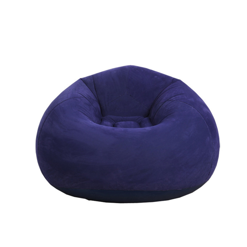 Sofá inflable esférico plegable para adultos, con tapizado de terciopelo