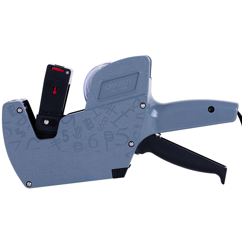 Deli 7504 sola fila máquina de fijación de precios codificación pistola supermercado producto precio máquina de codificación