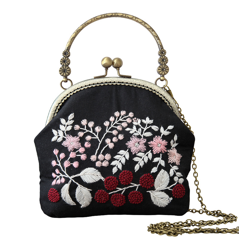 Jinhao tela de bolsillo Bolsa de Oro hecho a mano material de bricolaje bolsa de almacenamiento de flores de tela artesanía cartera