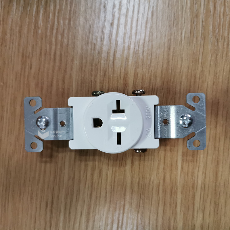 工厂直销美规6-20R单联家用墙壁插座 美式美标日本加拿大电源插座