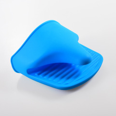 57g thumb-handled baking oven microwave heat-resistant utensil holder short dish tongs anti-scald silicone gloves