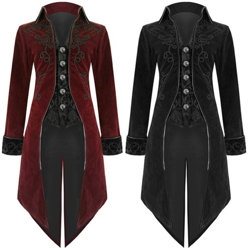 Amazon Tailcoat Medieval Renaissance Retro Costume Punk Men's Coat Fantasy Role Play