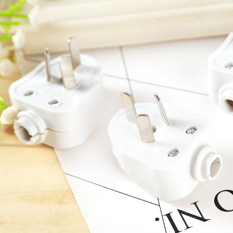 专供外贸三扁插头三极电源插头接线插头家用电路插头配件批发