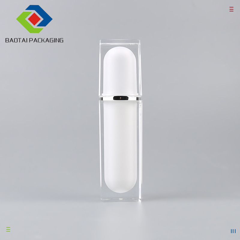 厂家40ml 60ml白色化妆品精华液瓶 分装乳液瓶 四方膏霜瓶