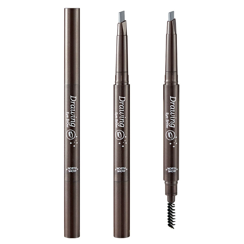 Double-sided automatic triangular eyebrow pencil, no smudge, direct factory sales