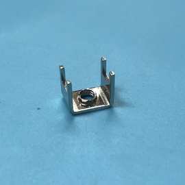 电源pcb板接线柱焊接端子 大电流黄铜压铆攻牙固定座镀锡接线端子