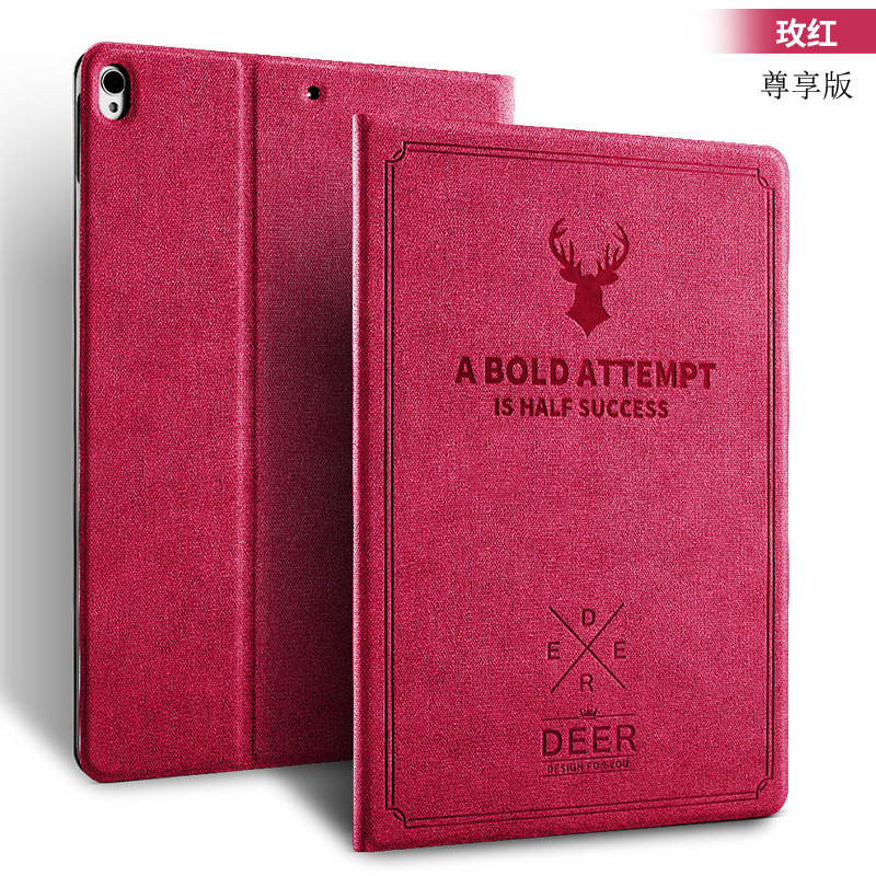 Aplicable iPad 10 2022 cubierta protectora de cabeza de ciervo retro 10.2 Air5 Pro 11 figura de ciervo cuero plano