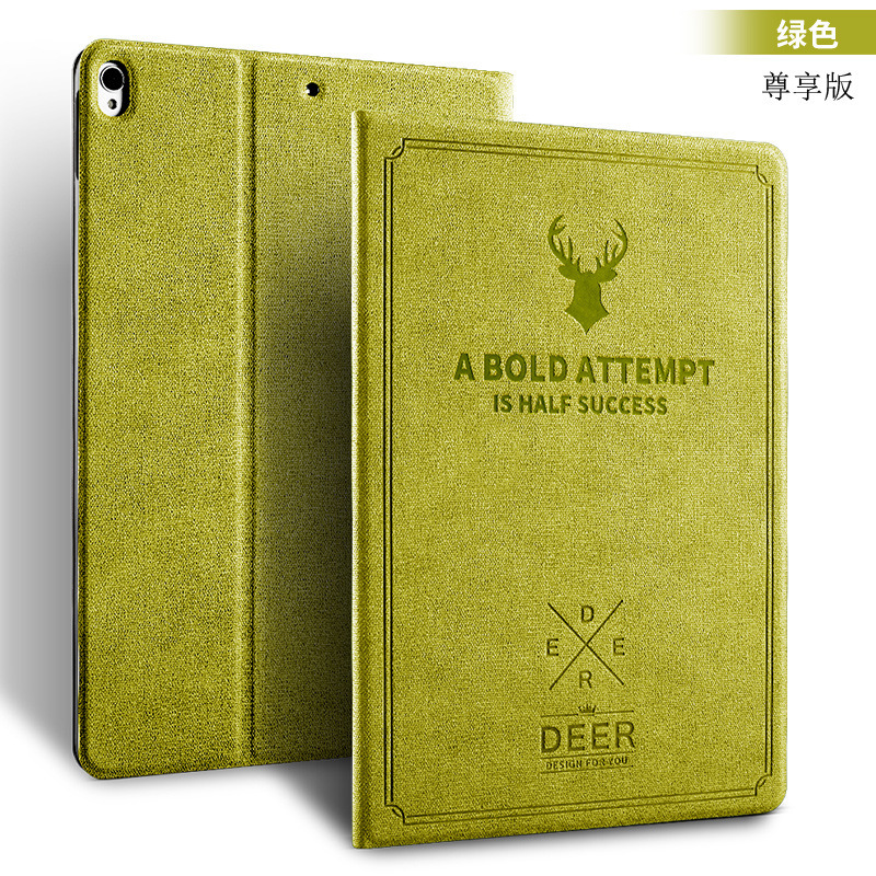 Aplicable iPad 10 2022 cubierta protectora de cabeza de ciervo retro 10.2 Air5 Pro 11 figura de ciervo cuero plano