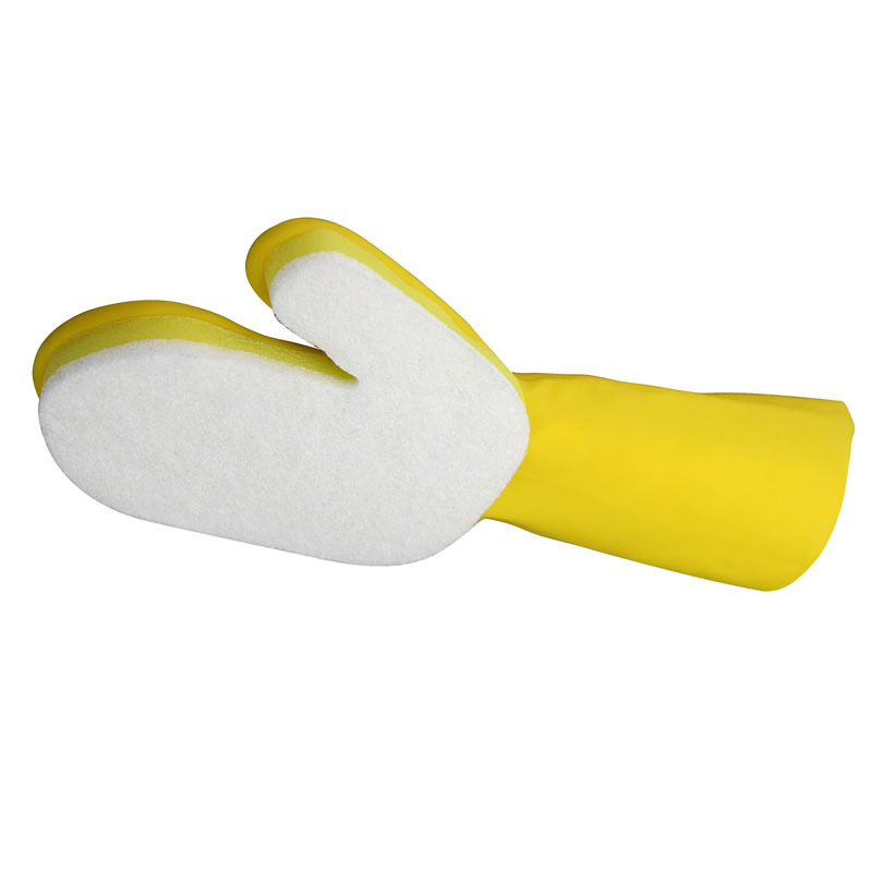 Blanco PP esponja limpia guantes de látex guantes de goma domésticos multifuncionales limpiadores guantes de goma al por mayor