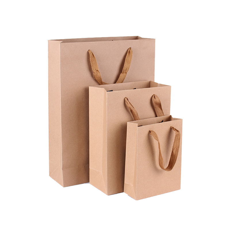 1 blanco Kraft bolsa de papel de los niños creativo arte pasta material DIY hecho a mano pintura bolsa de papel pintado Decoración