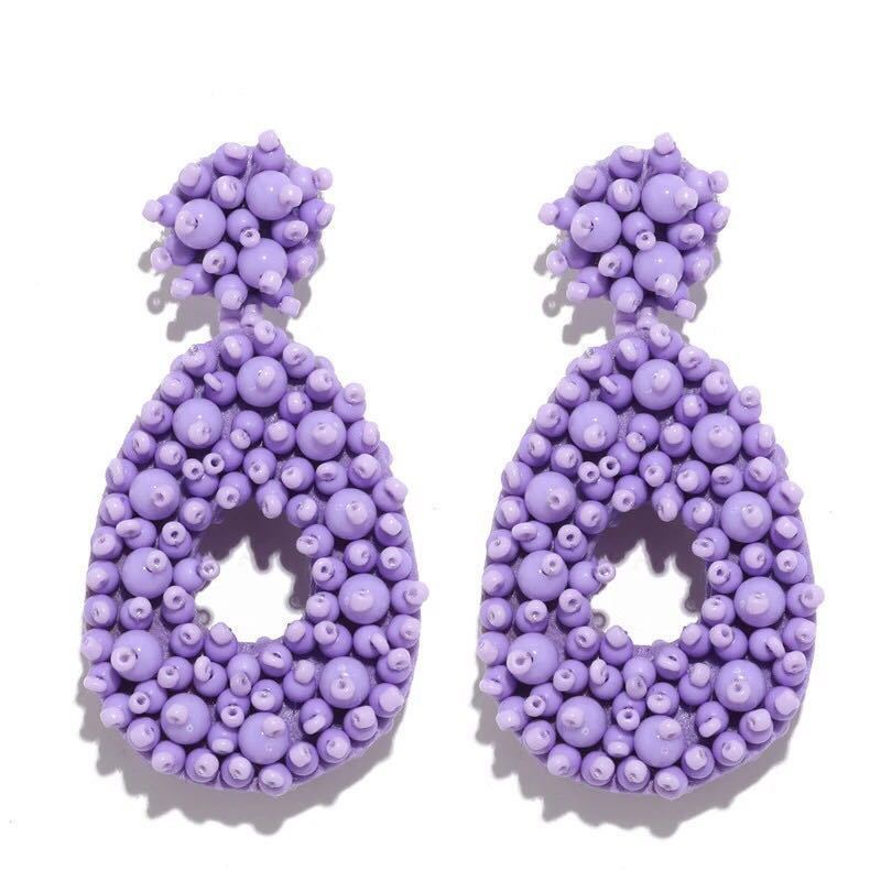 Retro commemorative earrings drop-shaped