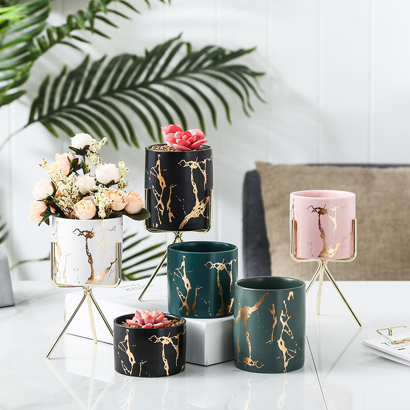Brand marble flowerpot