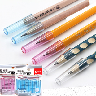 Transparent Thick Rod Large Triangle Pencil Cap Cover Pen Cover Protective Cover Extender for Chinese 6700 Sibi Music 322