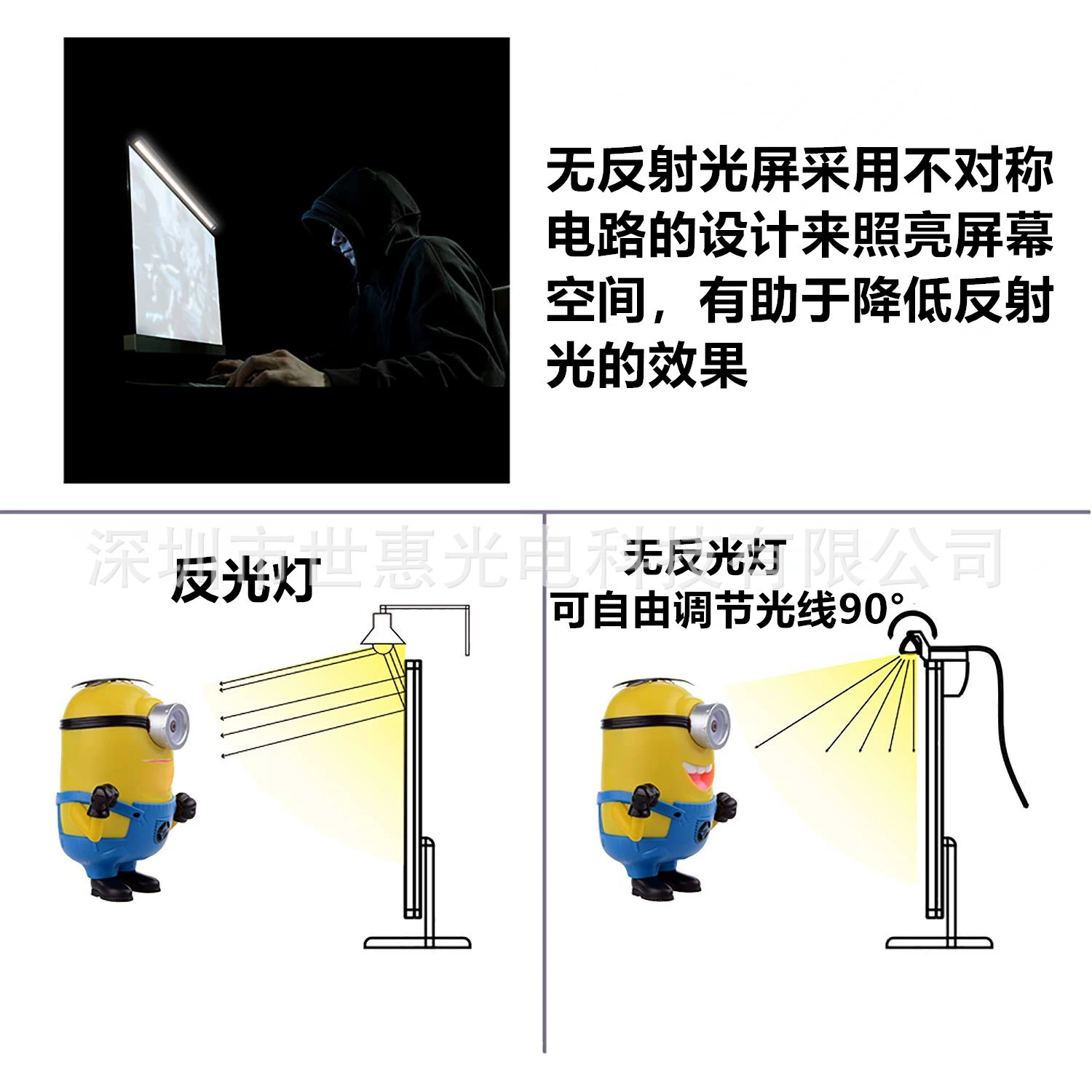 Ноутбук, гирлянда, экран, LED LCD дисплей, умная настольная лампа, защита глаз