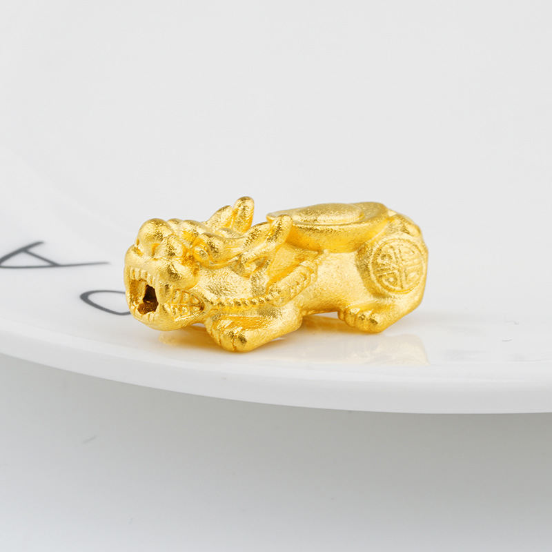 Vietnam arena oro 3D duro oro artesanía sólido pequeño solo lingote accesorios Net rojo Jinbao DIY pulsera Accesorios