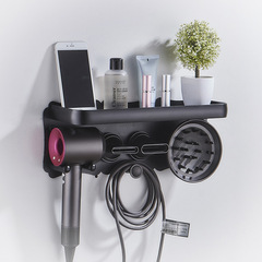 Dyson hair dryer holder, bathroom shelf, hanging dryer rack, no drilling hair dryer stand, bathroom storage organizer