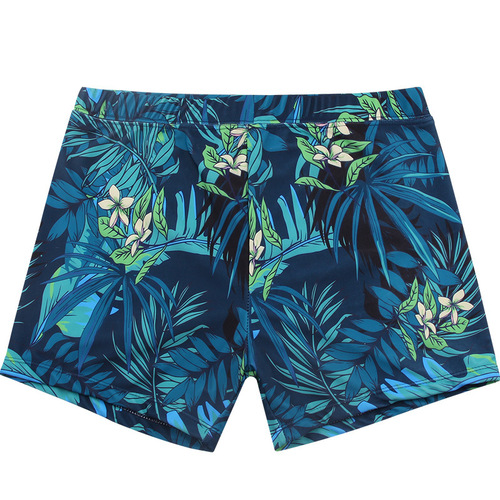 Men's swimming trunks, boxer swimming trunks, men's anti-embarrassment swimming trunks, fashionable printed and lined men's swimming trunks, quick-drying beach trunks