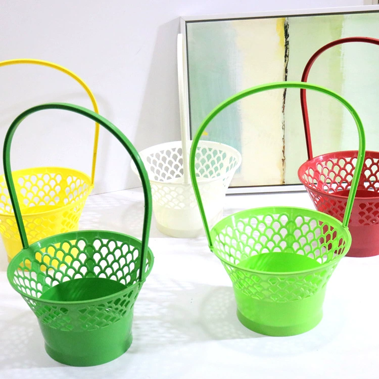 Производитель продает Цинмин пластиковая цветочная корзина цветы имитация цветочных цветов цветочная композиция фруктовая подарочная коробка портативная открытая корзина