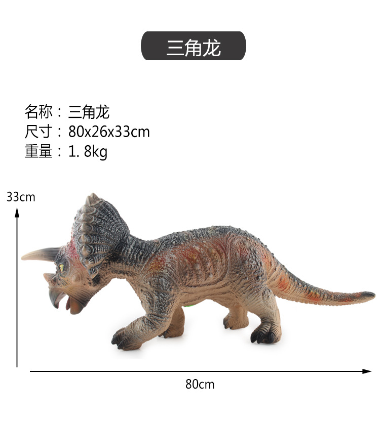 Venta directa de fábrica mundo de dinosaurios de relleno de vinilo de algodón de prensa de sonido de simulación de dinosaurio modelo de decoración juguetes para niños