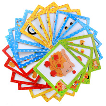 批发木制儿童磁性拼图卡通动物交通拼板1-2-3岁宝宝启蒙益智玩具