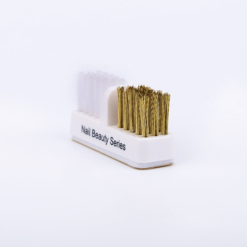 Wholesale nail polisher grinding head cleaning brush dust brush metal brush one brush dual-purpose steel wire rubber hair machine head brush