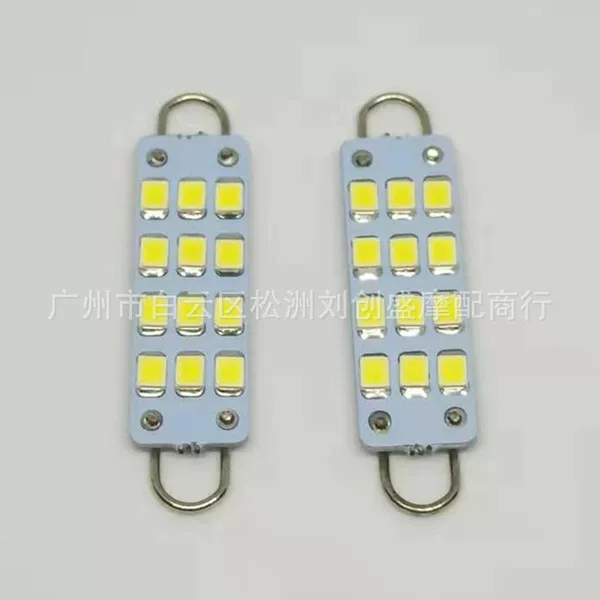 3528 12-Light 44mm Dual Groove Dual Tip Car Led High-Brightness Reading Light Interior Light Roof Light License Plate Light