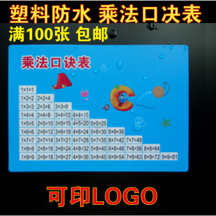 Multiplication table mathematical addition and subtraction consonant table rhyme table overall recognition syllable 99 Division formula card