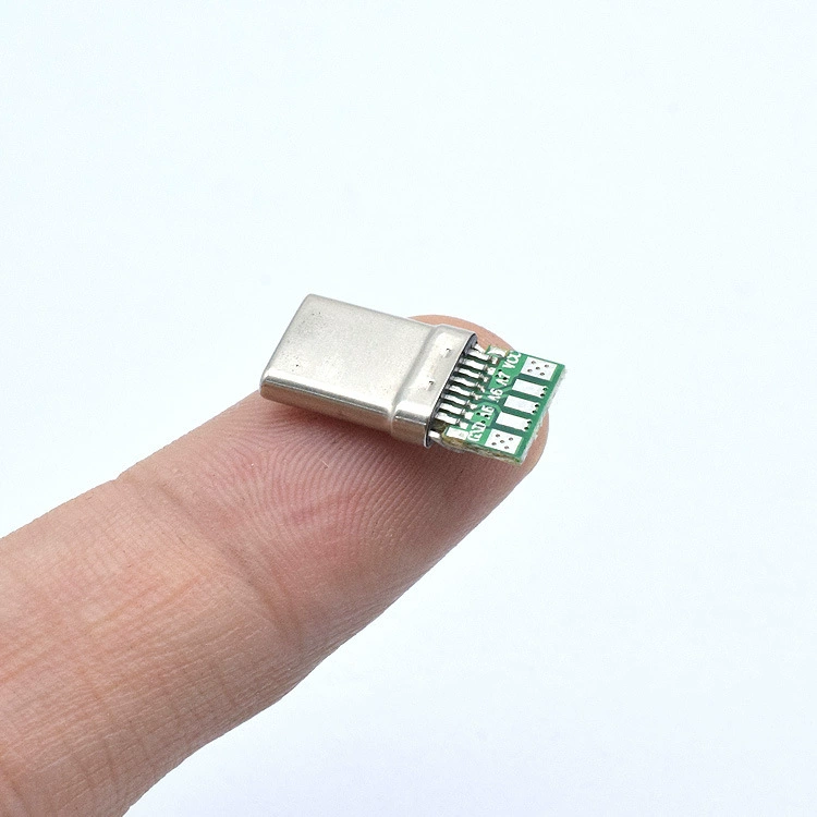 Тип-C Гонгтоу PD растягивающая модель с данными USB2.0PCB одиночное сопротивление разъем мужской голова разъем Type-C