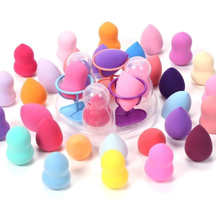 Губка для макияжа каплевидная Beauty Sponge Drop-Shaped, без латекса PU, водяная капля Puff 6×8 см, случайные цвета
