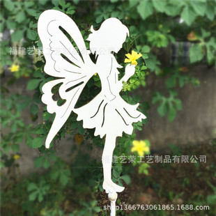 American Country Fairy Iron Art Garden Courtyard Soil Ornament Ornaments Gardening Grocery Flower Ornaments Outdoor Balcony Layout