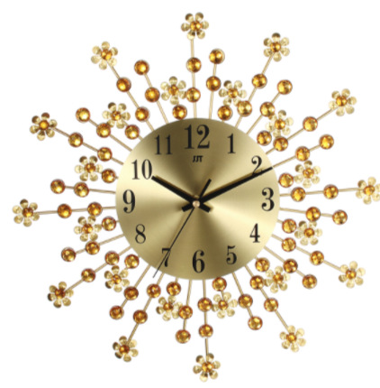 AliExpress Amazon Comercio exterior pequeño tamaño creativo Reloj de pared mudo reloj de metal diamante incrustado reloj artesanal