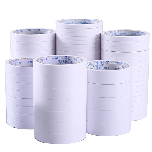 Office supplies double-sided tape strong adhesive ultra-thin double-sided tape packaging sealing two-sided tape 12 meters stationery tape wholesale