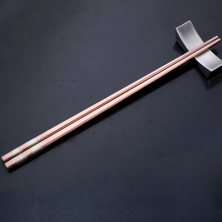 Fu carácter láser de titanio chapado en oro rosa